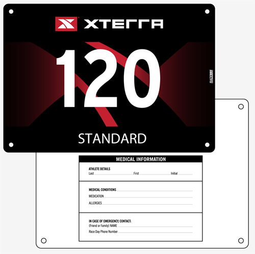 Show details for Full Colour Front, Black and White Reverse Race Bibs