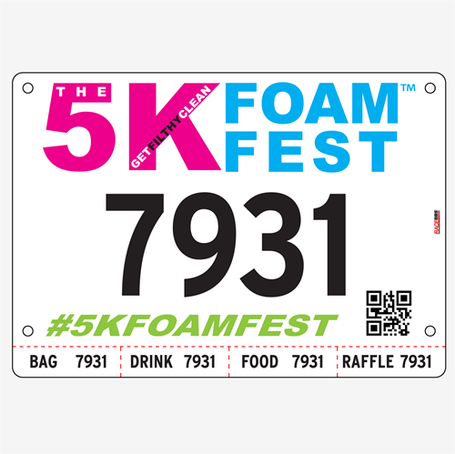 Show details for Full Colour Two Sided Race Bibs with Tear off Tags