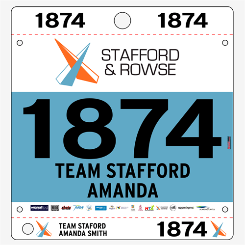 Show details for Full Colour Two Sided Race Bibs with Tear off Tags