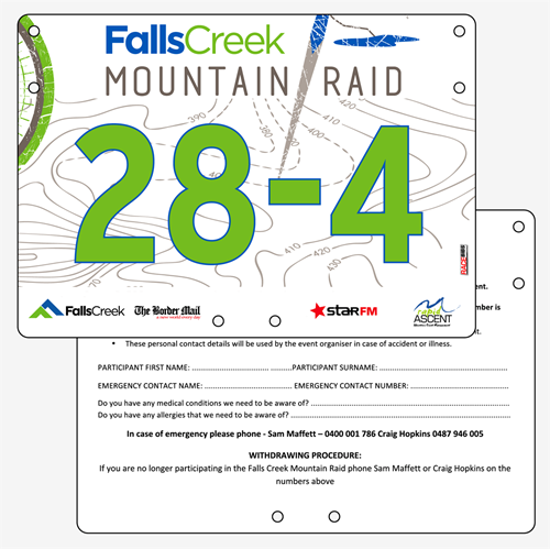 Show details for Full Colour Front, Black and White Reverse Standard Bike Plates