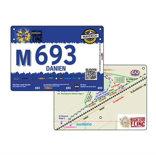 Show details for Full Colour Two Sided Economical Race Numbers with Tear off Tags