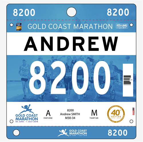 Show details for Full Colour One Sided Race Bibs with Tear off Tags