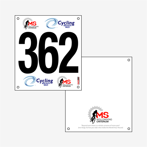 Show details for Full Colour Two Sided UCI Race Bibs