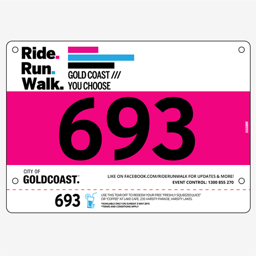 Show details for Full Colour One Sided Race Bibs with Tear off Tags
