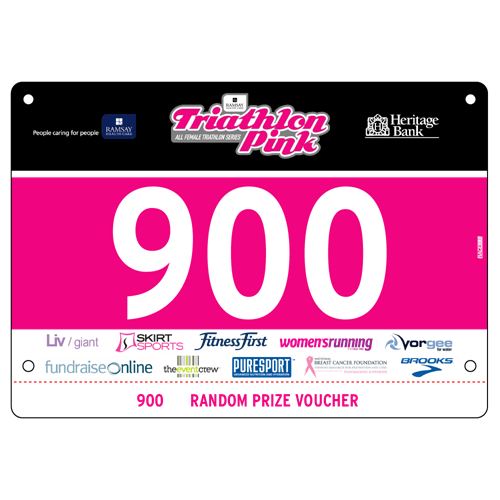 Show details for Full Colour Front, Black and White Reverse Race Bibs with Tear off Tags