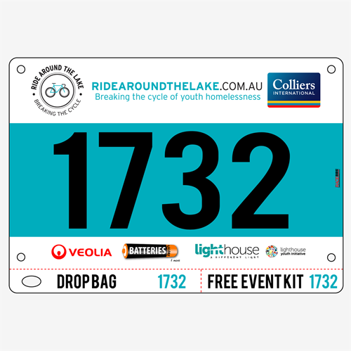 Show details for Full Colour Front, Black and White Reverse Race Bibs with Tear off Tags