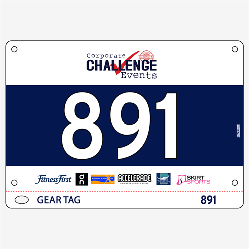 Show details for Full Colour One Sided Race Bibs with Tear off Tags