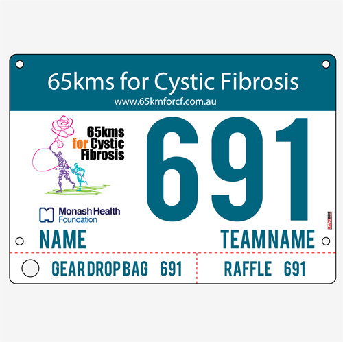 Show details for Full Colour One Sided Race Bibs with Tear off Tags