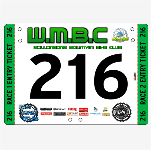 Show details for Full Colour One Sided Economical Race Numbers with Tear off Tags