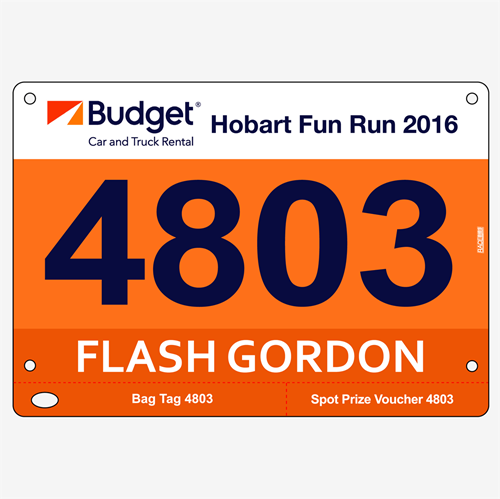 Show details for Full Colour One Sided Race Bibs with Tear off Tags