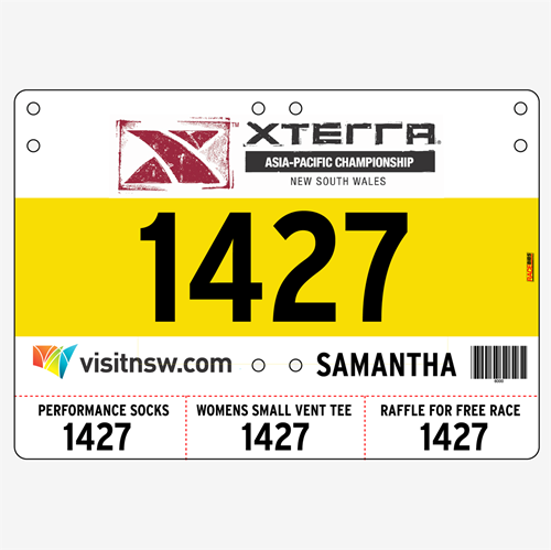Show details for Full Colour One Sided Race Bibs with Tear off Tags