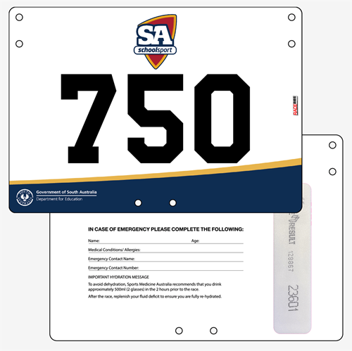 Show details for Full Colour Front, Black and White Reverse Standard Bike Plates