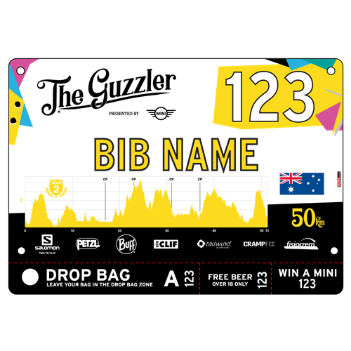 Show details for Full Colour Front, Black and White Reverse Race Bibs with Tear off Tags