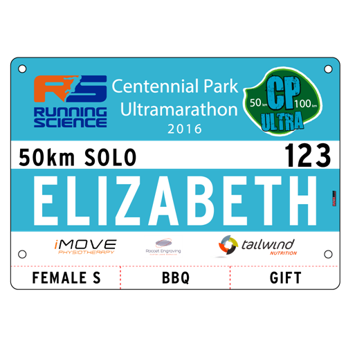 Show details for Full Colour Front, Black and White Reverse Race Bibs with Tear off Tags