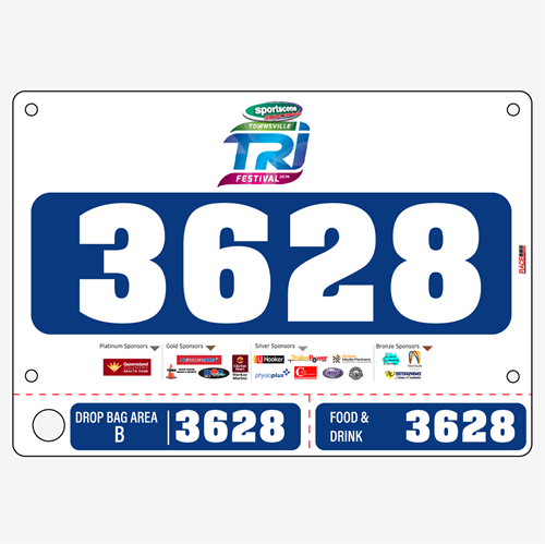 Show details for Full Colour One Sided Race Bibs with Tear off Tags