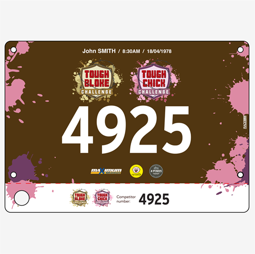 Show details for Full Colour One Sided Race Bibs with Tear off Tags