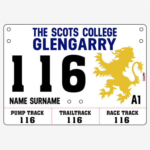 Show details for Full Colour One Sided Economical Race Numbers with Tear off Tags