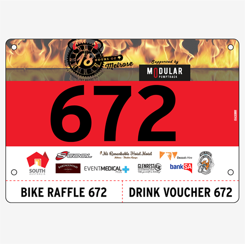 Show details for Full Colour One Sided Race Bibs with Tear off Tags