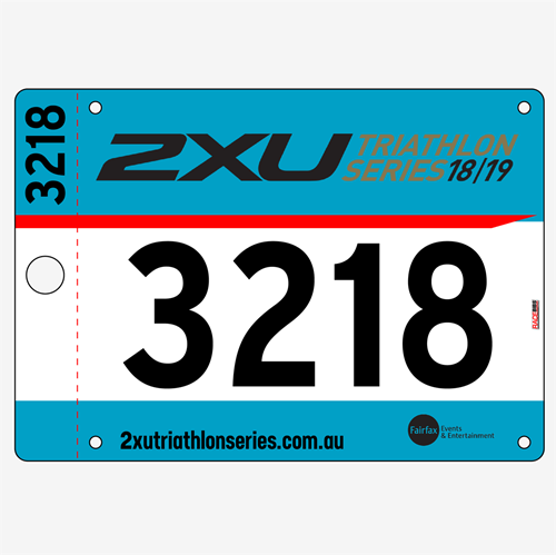 Show details for Full Colour Front, Black and White Reverse Race Bibs with Tear off Tags