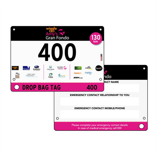 Picture of Full Colour Two Sided Race Bibs with Tear off Tags