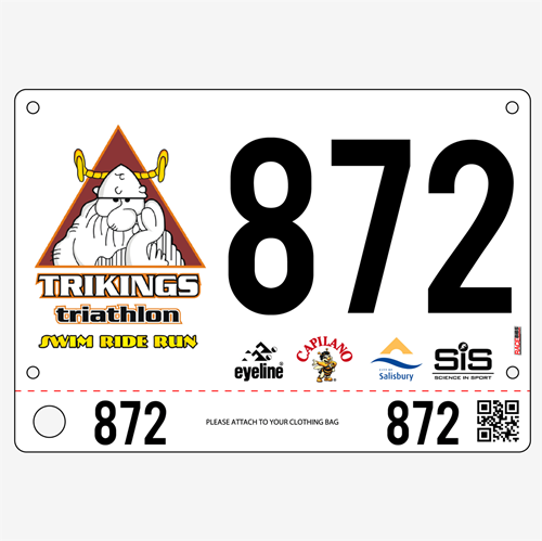 Show details for Full Colour Two Sided Race Bibs with Tear off Tags