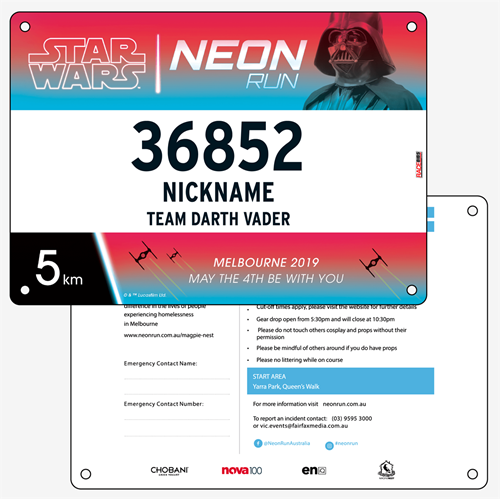 Show details for Full Colour Two Sided Race Bibs