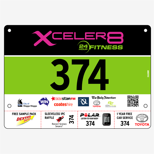 Show details for Full Colour One Sided Race Bibs with Tear off Tags