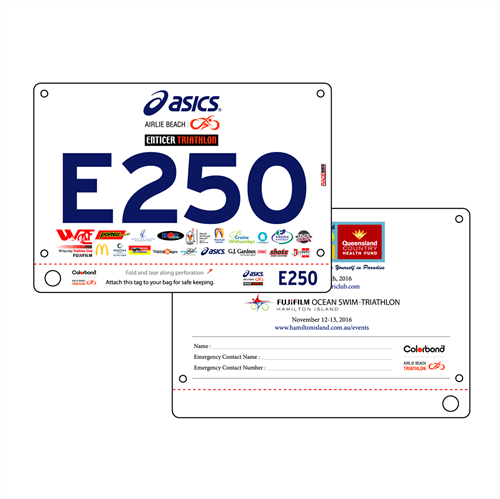 Show details for Full Colour Two Sided Race Bibs with Tear off Tags