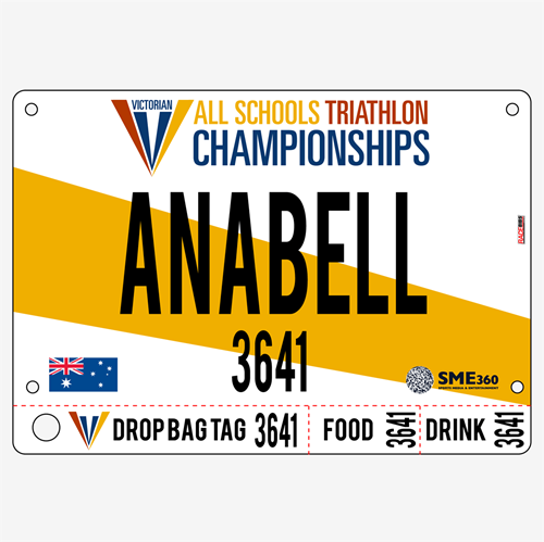 Show details for Full Colour One Sided Race Bibs with Tear off Tags