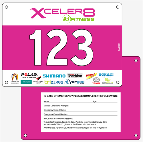 Show details for Full Colour Two Sided Race Bibs