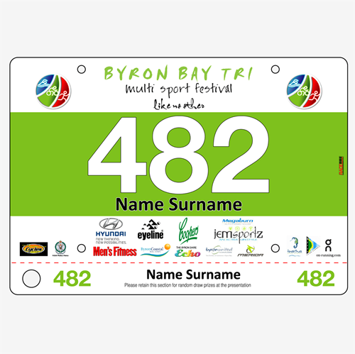 Show details for Full Colour One Sided Race Bibs with Tear off Tags