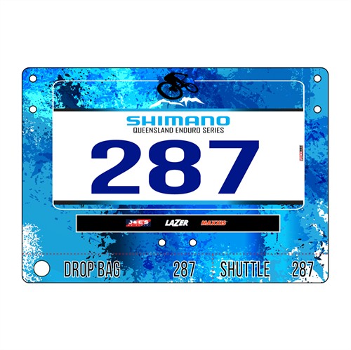 Picture of Full Colour One Sided Economical Race Numbers with Tear off Tags