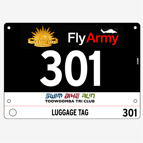 Show details for Full Colour Front, Black and White Reverse Race Bibs with Tear off Tags