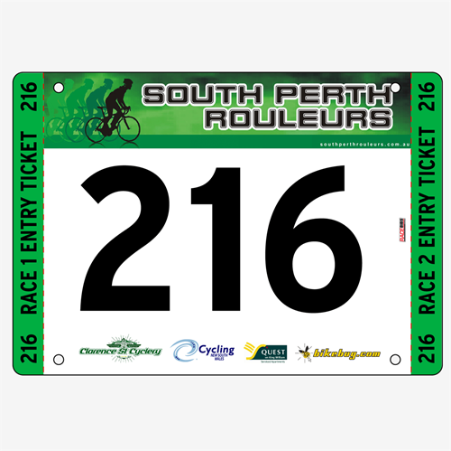 Show details for Full Colour Two Sided Race Bibs with Tear off Tags