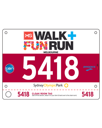 Show details for Full Colour One Sided Race Bibs with Tear off Tags