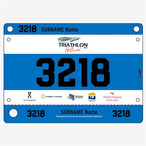 Show details for Full Colour One Sided Race Bibs with Tear off Tags