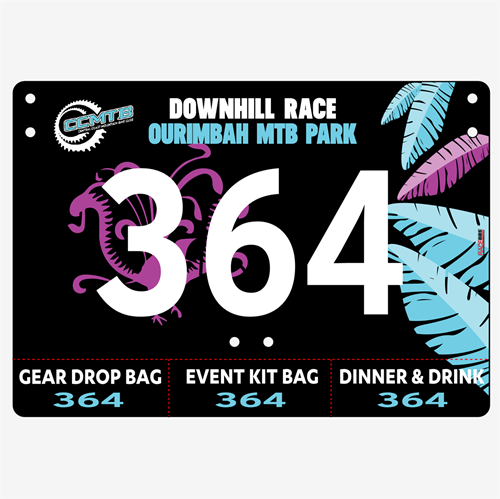 Show details for Full Colour Two Sided Economical Race Numbers with Tear off Tags