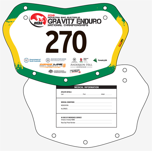 Show details for Full Colour Front, Black and White Reverse Premium Bike Plates