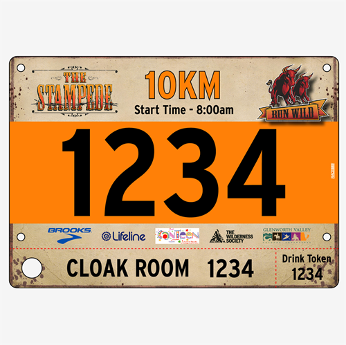 Show details for Full Colour One Sided Race Bibs with Tear off Tags