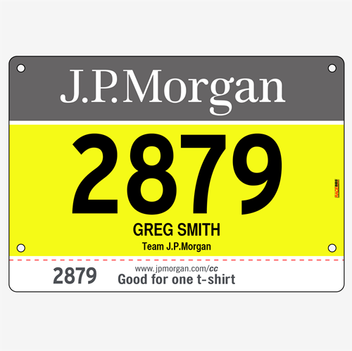 Show details for Full Colour One Sided Race Bibs with Tear off Tags
