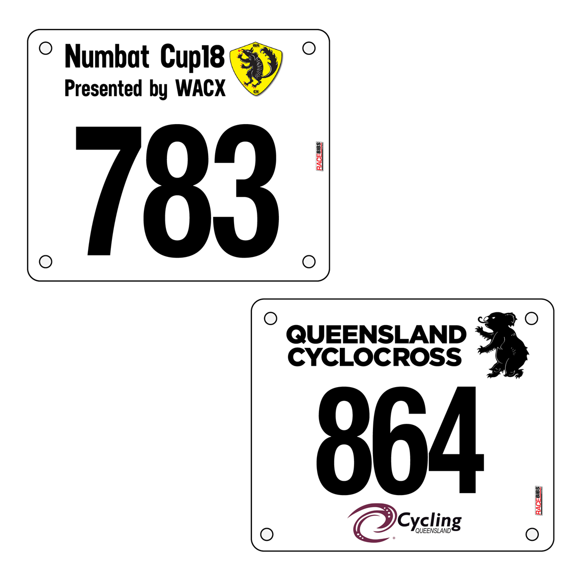 Race Bibs Australia Full Colour One Sided Shoulder Race Bibs