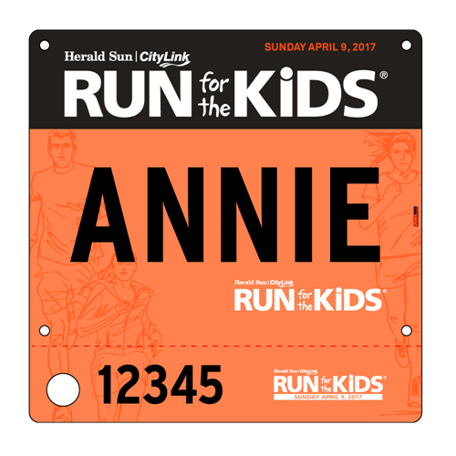 Show details for Full Colour Front, Black and White Reverse Race Bibs with Tear off Tags