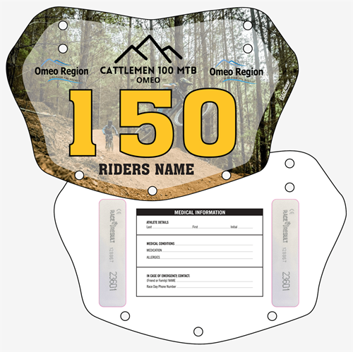 Show details for Full Colour Front, Black and White Reverse Premium Bike Plates