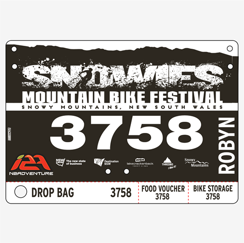 Show details for Full Colour Two Sided Economical Race Numbers with Tear off Tags