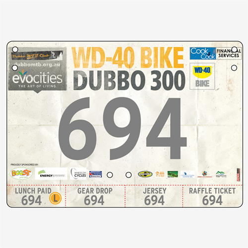 Show details for Full Colour One Sided Economical Race Numbers with Tear off Tags