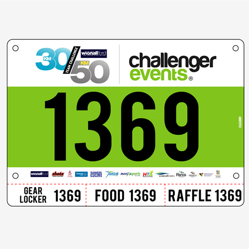 Show details for Full Colour Two Sided Race Bibs with Tear off Tags